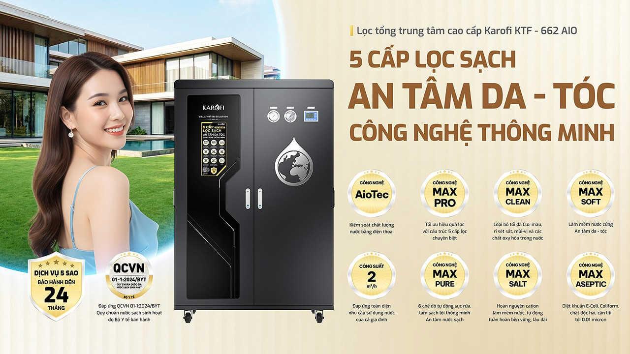 Máy lọc nước tổng đầu nguồn Karofi KTF- 662